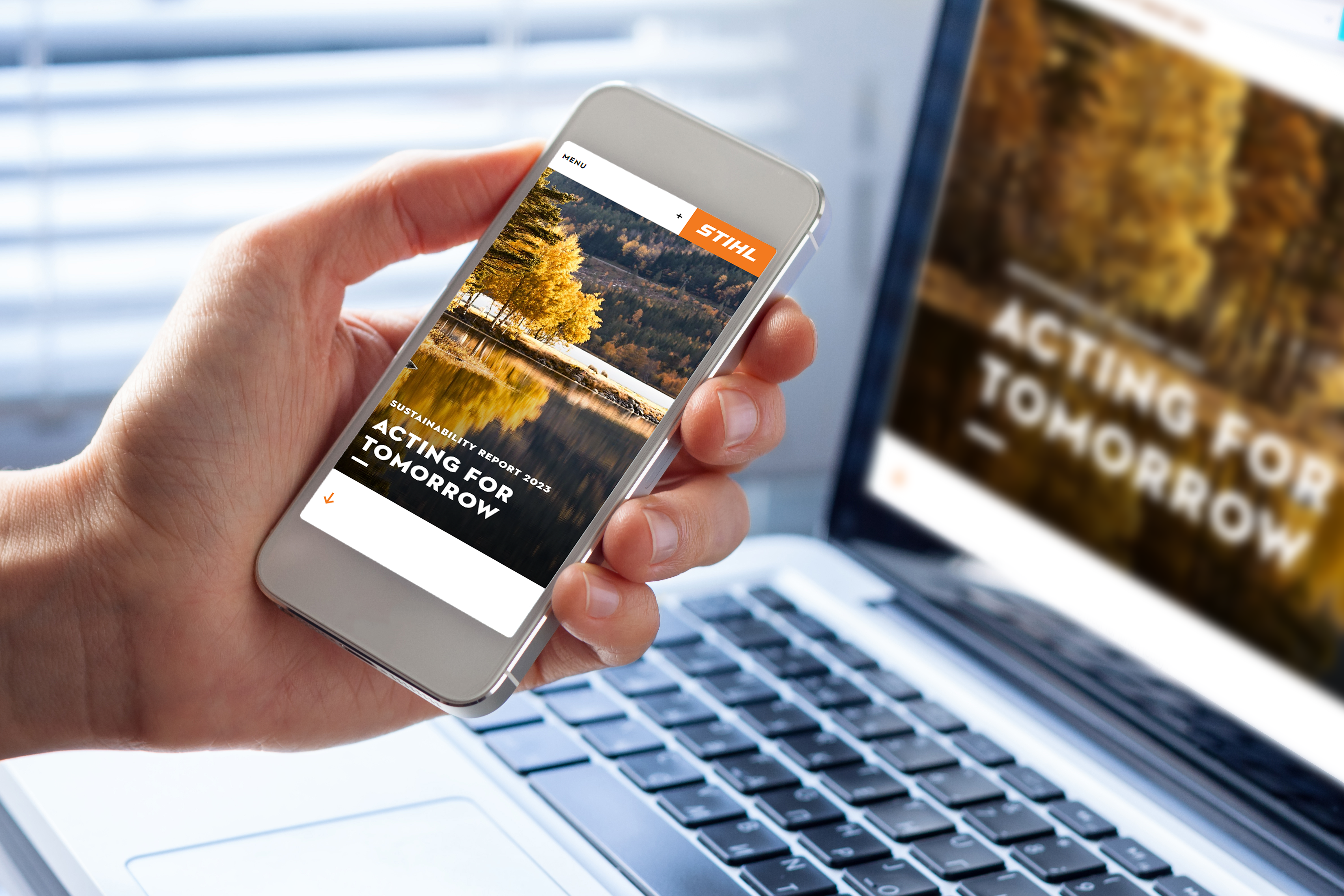 STIHLs hållbarhetsrapport för 2023 har utarbetats i enlighet med hållbarhetsrapporteringsstandarderna från Global Reporting Initiative (GRI) och finns tillgänglig online.